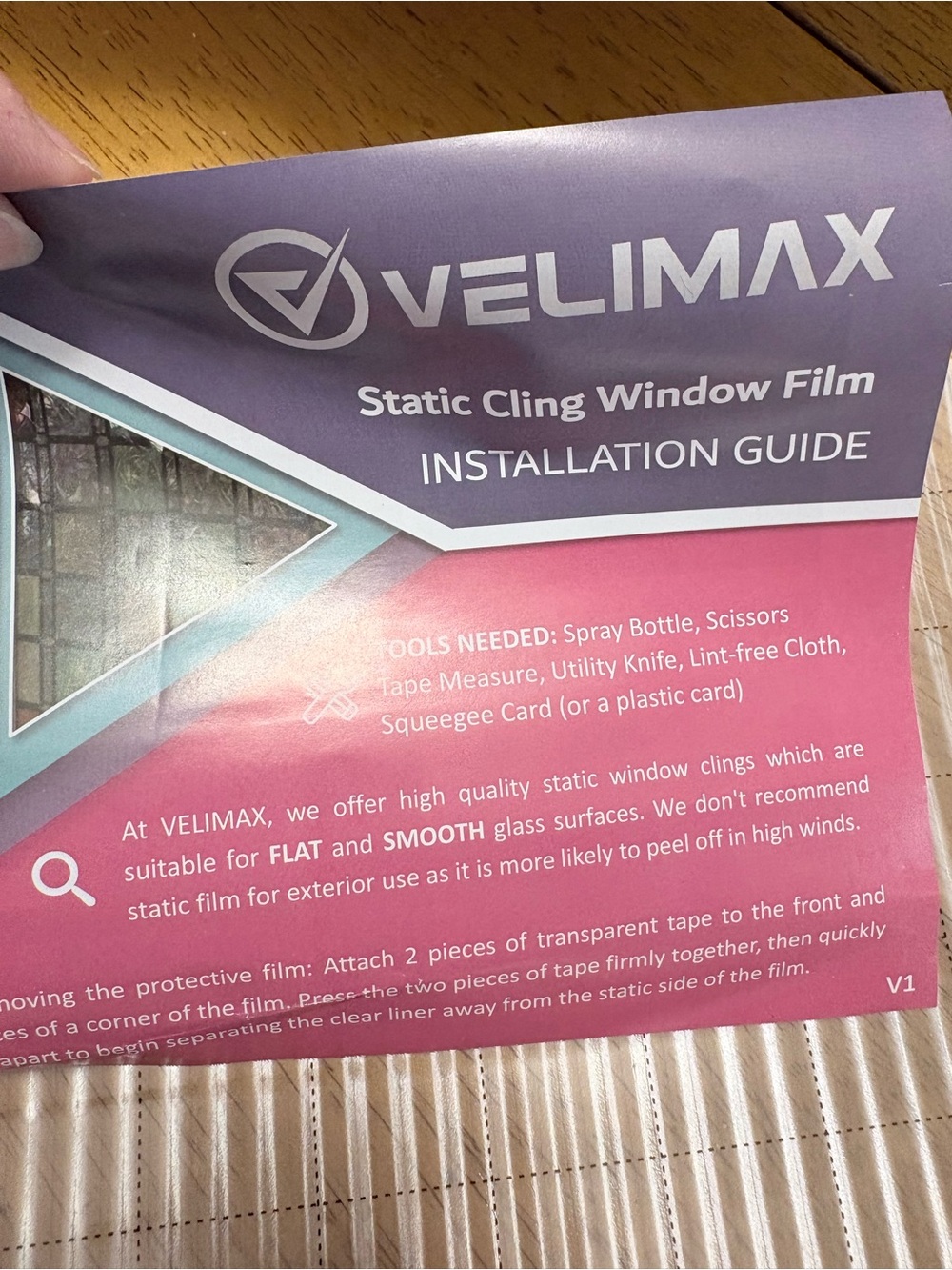 Pink Static Cling Window Film - Privacy & Light Diffusion